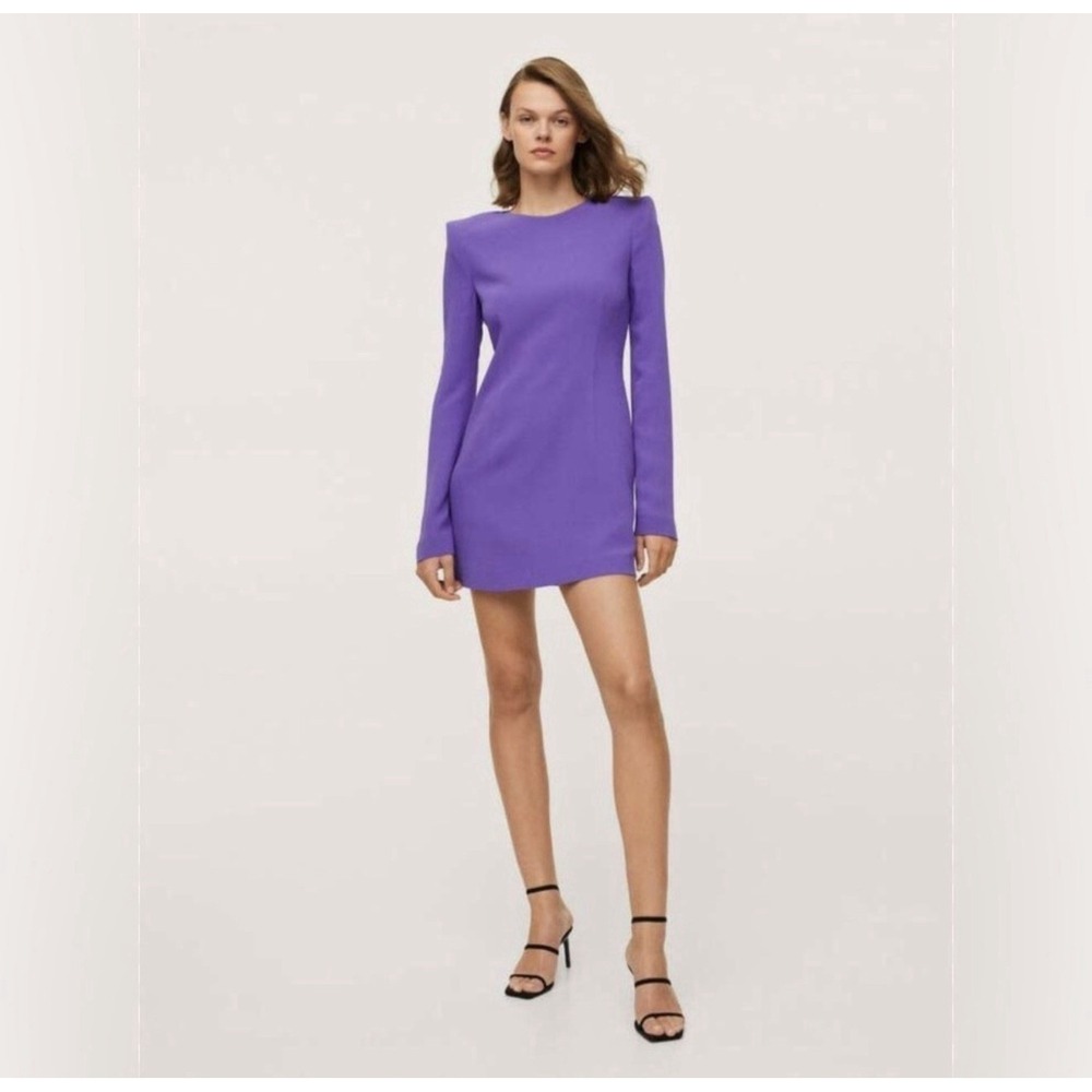 Mango backless mini dress from, Size 6 Open Back Long Sleeve MNG Old Money Class